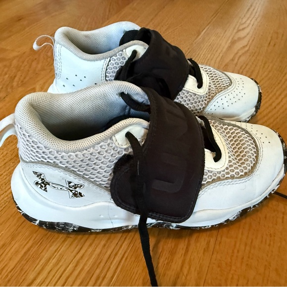 Under Armour Kids Black and White Sneakers - Picture 3 of 6